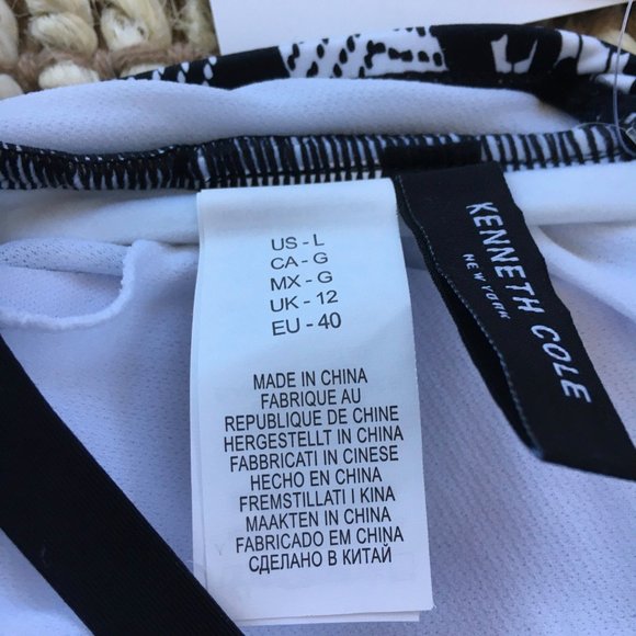 Kenneth Cole One Piece Geometric Swimsuit Size L - Picture 8 of 8